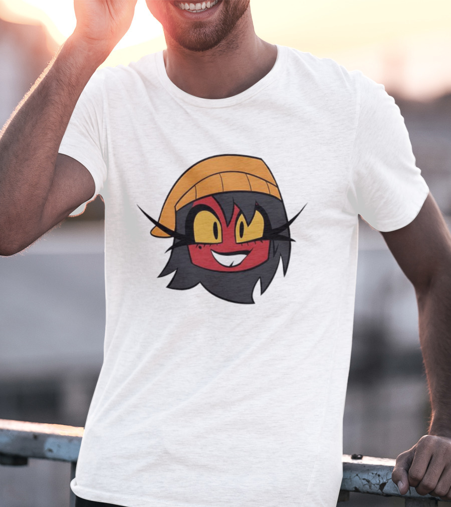 Unhappy Campers Millierd Red-Faced Character With Orange Hat And Yellow Eyes T-Shirt