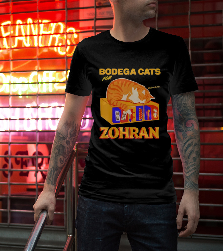 Bodega Cats Zohran Mamdani Iconic Democrat Humor T-Shirt