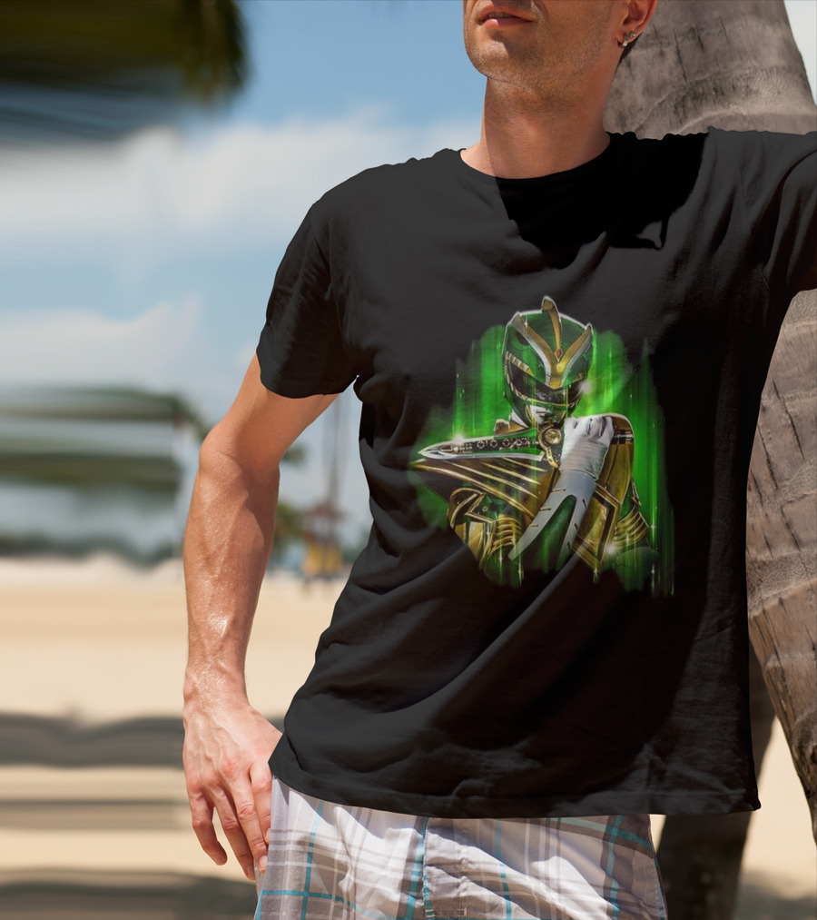 Mighty Morphin Green Power Ranger With Dragon Dagger T-Shirt