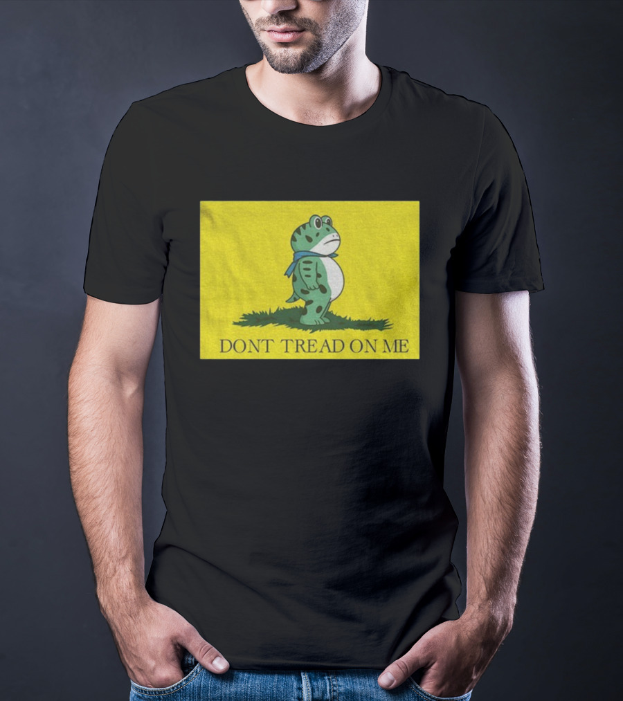 Portland I.C.E. Protest Frog Don't Tread On Me Gadsden Flag T-Shirt