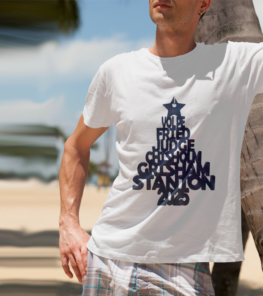 New York Yankees Vole Prized Judge Chisholm Grisham Stanton Christmas Tree 2025 T-Shirt