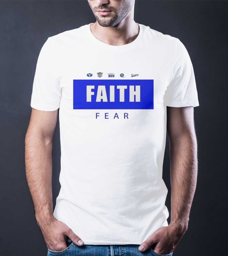 BYU Faith Fear Football Cougars Fan Apparel T-Shirt