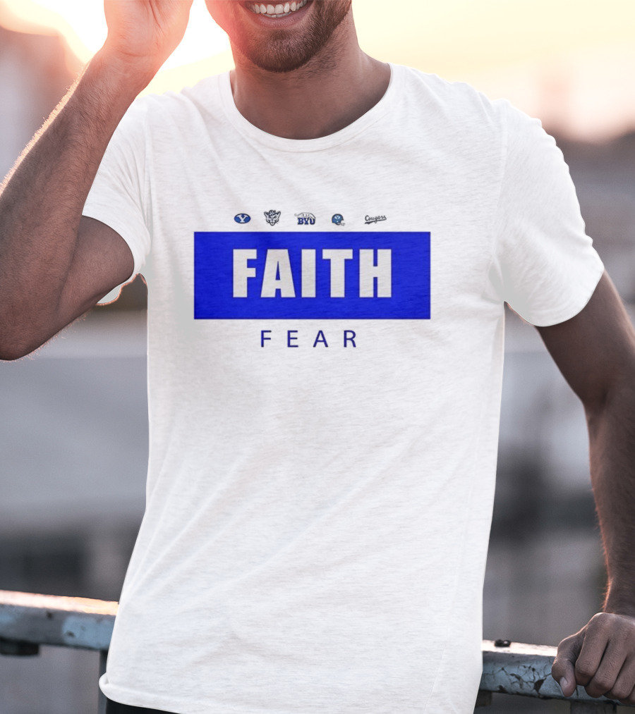 BYU Faith Fear Football Cougars Fan Apparel T-Shirt