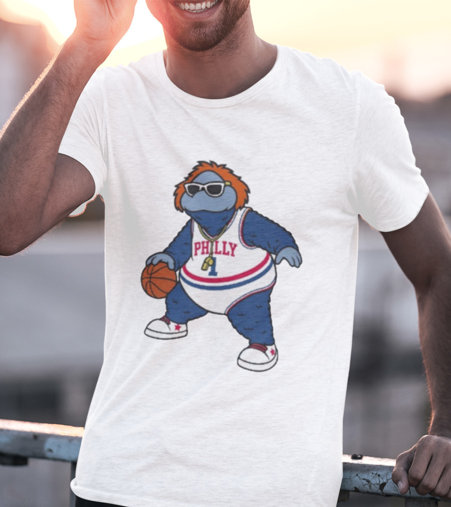 Philadelphia 76ers Philly Mascot Basketball Character T-Shirt