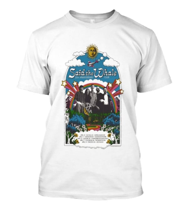 Said The Whale 20th Anniversary Tour 2026 Victoria Vancouver Calgary Edmonton Toronto T-Shirt