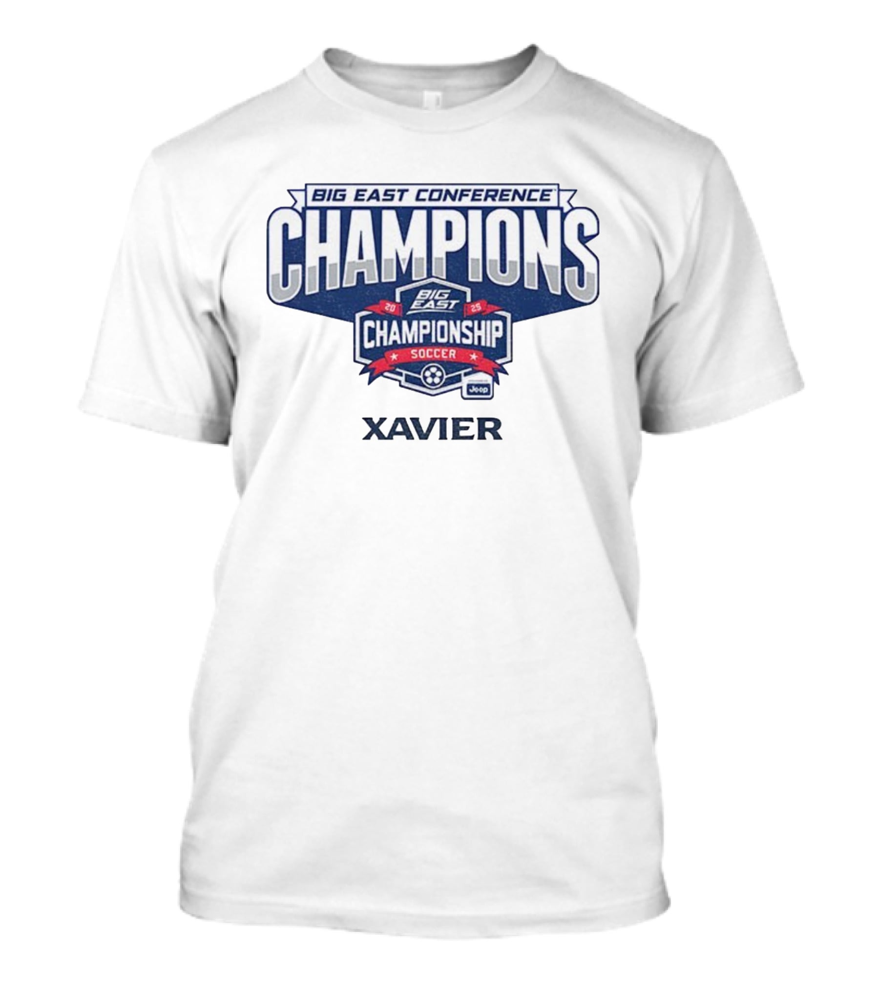Xavier Big East Conference Champions 2025 Soccer Championship Jeep T-Shirt