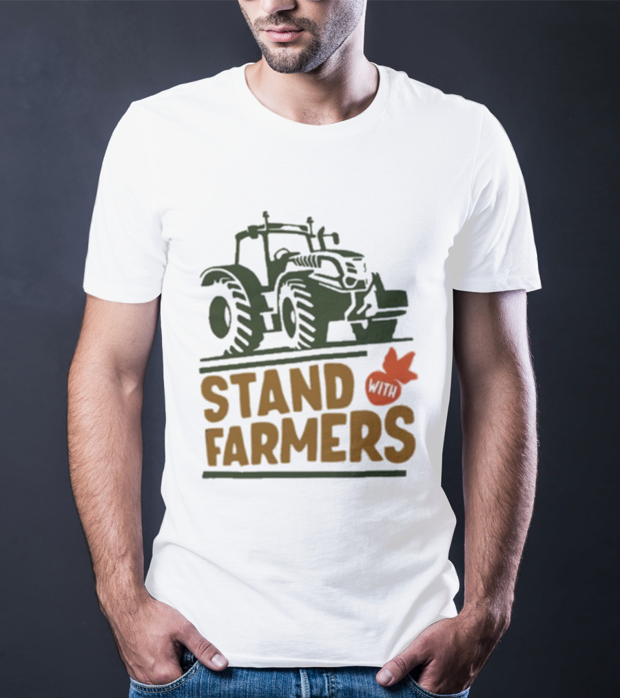 Stand With Farmers Tractor Plow Support T-Shirt