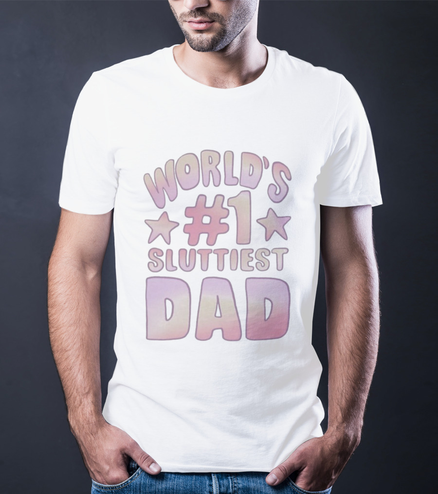 World's #1 Sluttiest Dad Stars Pastel Aesthetic T-Shirt