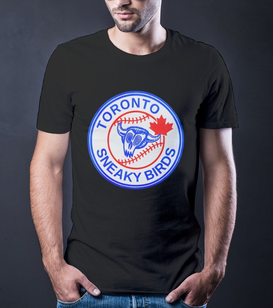 Toronto Sneaky Birds MLB Baseball 2025 Parody Maple Leaf Emblem T-Shirt