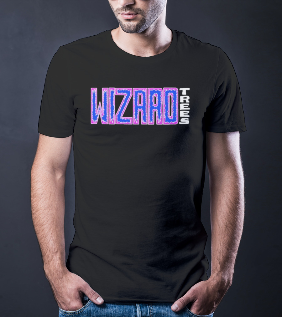WIZARD TREES Static Electric Vibrant Pattern T-Shirt