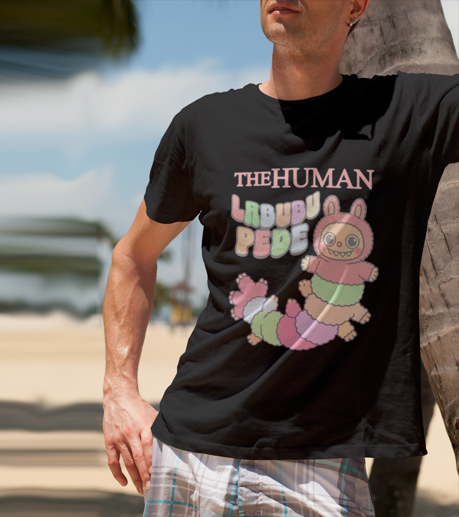 The Human Labubu Pede Pastel Cartoon Character Design T-Shirt