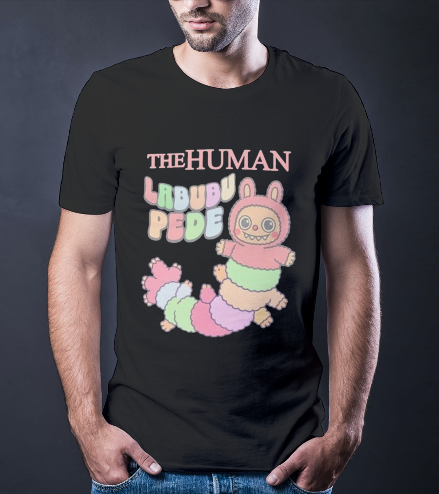The Human Labubu Pede Pastel Cartoon Character Design T-Shirt