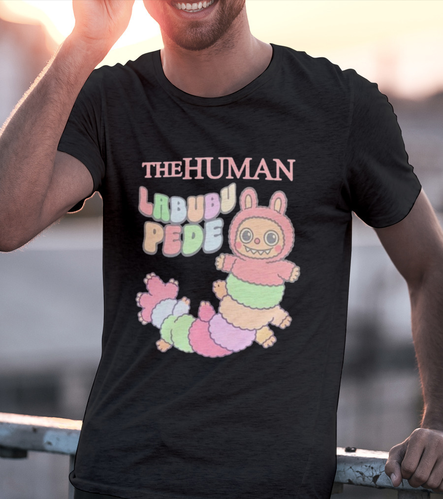 The Human Labubu Pede Pastel Cartoon Character Design T-Shirt
