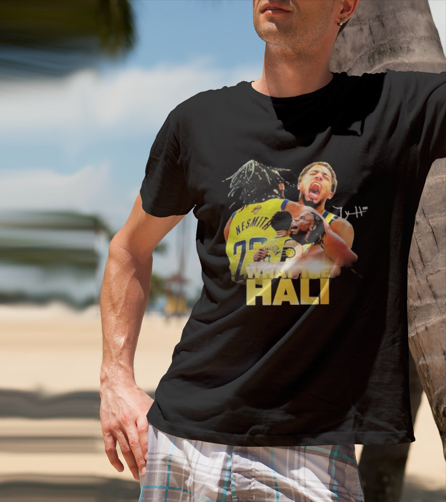 Tyrese Haliburton Hug Aaron Nesmith What The Hali Indiana Pacers 2025 T-Shirt