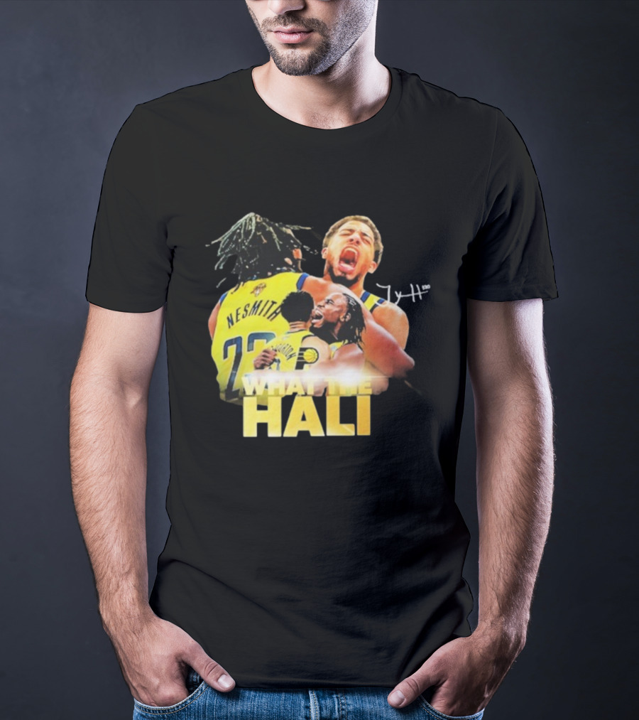 Tyrese Haliburton Hug Aaron Nesmith What The Hali Indiana Pacers 2025 T-Shirt