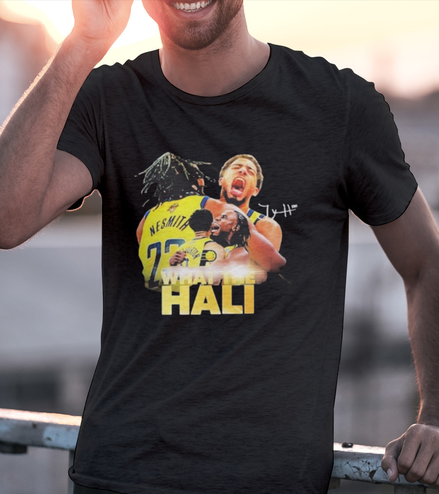 Tyrese Haliburton Hug Aaron Nesmith What The Hali Indiana Pacers 2025 T-Shirt
