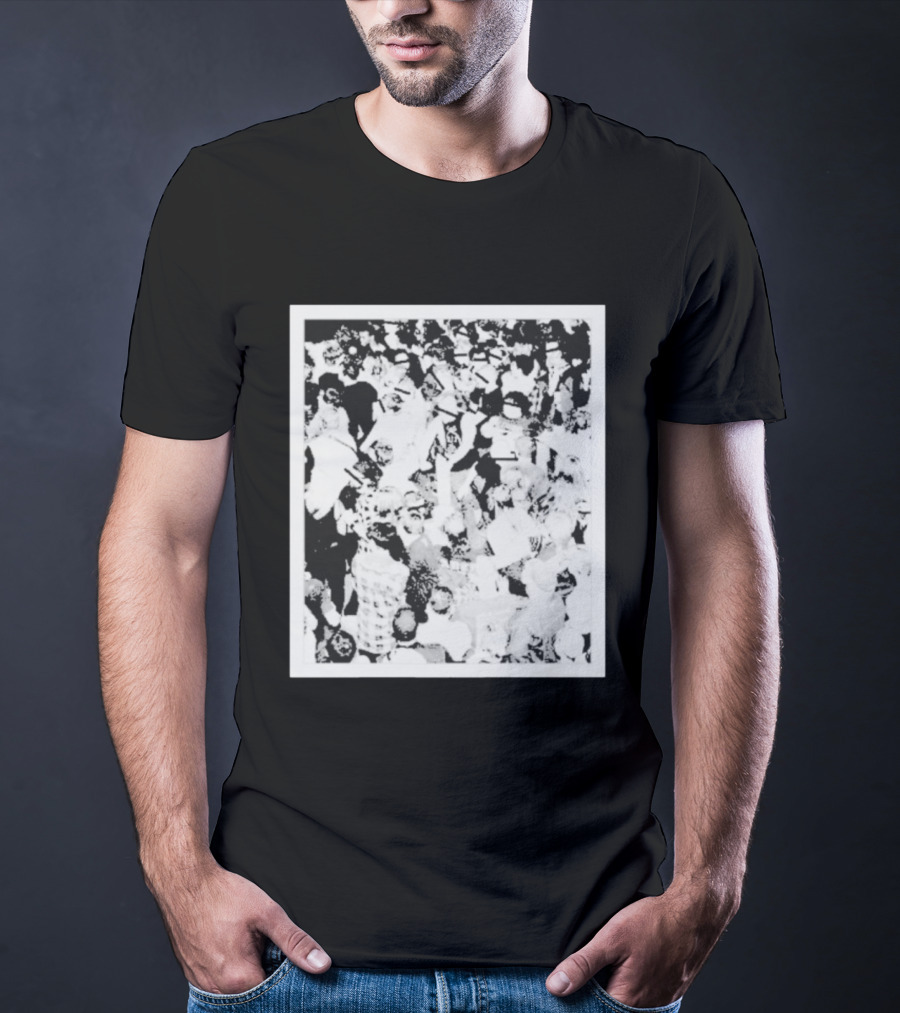 The Salt Shed Crowd Concert Gathering Black And White Photography T-Shirt