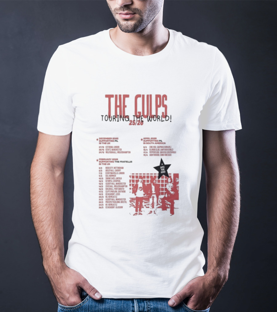 The Gulps Touring The World 2025-2026 Band World Tour Dates And Cities T-Shirt