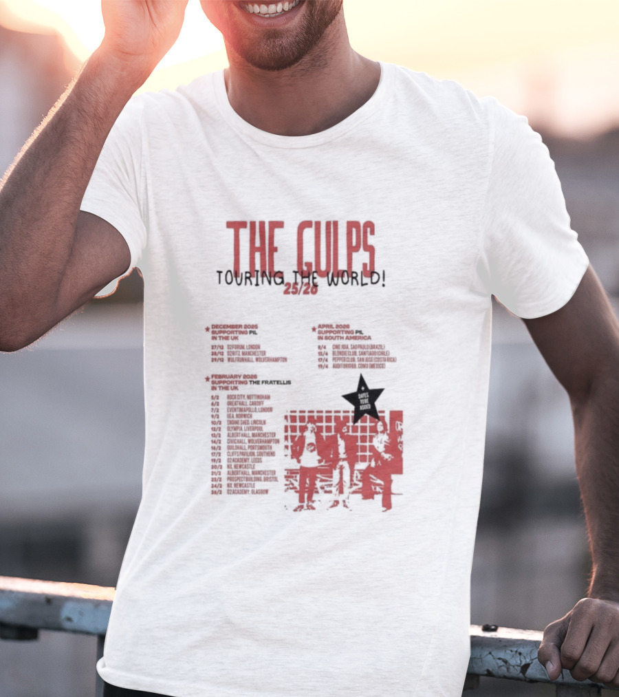 The Gulps Touring The World 2025-2026 Band World Tour Dates And Cities T-Shirt
