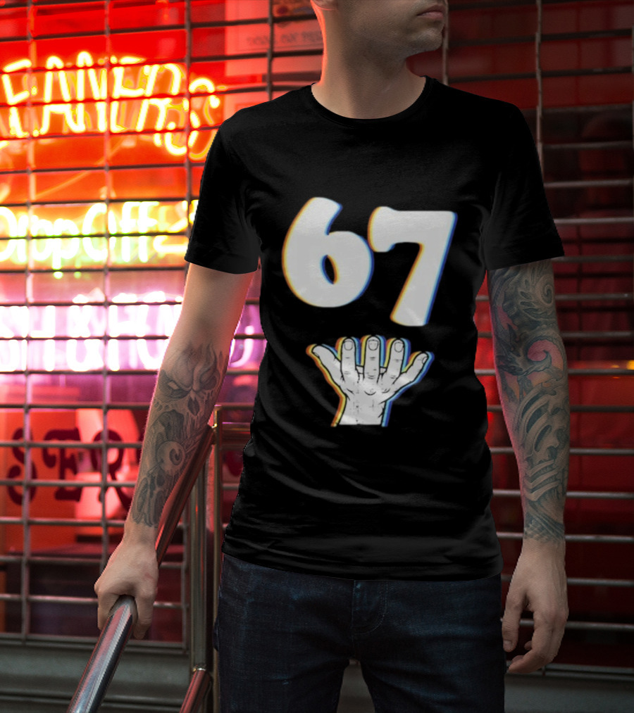 67 Meme Six Seven Hand Gesture T-Shirt