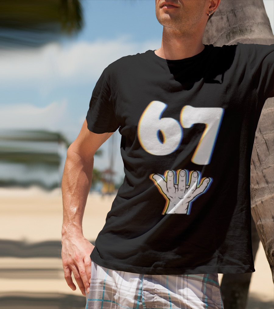 67 Meme Six Seven Hand Gesture T-Shirt
