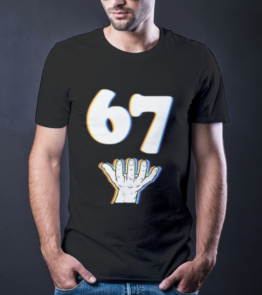 67 Meme Six Seven Hand Gesture T-Shirt