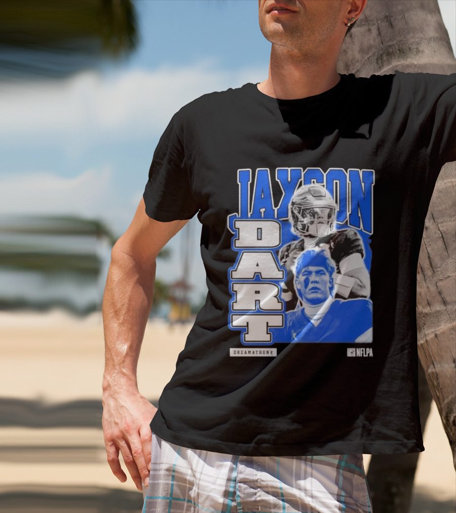 Jaxson Dart Dreamathon NFLPA Football Player Performance T-Shirt