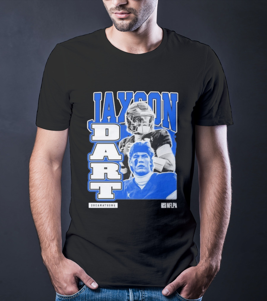 Jaxson Dart Dreamathon NFLPA Football Player Performance T-Shirt