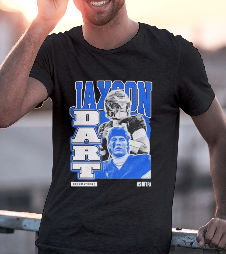 Jaxson Dart Dreamathon NFLPA Football Player Performance T-Shirt