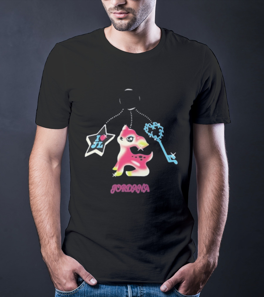I Love JL Jordana Keychain Fawn Star Charm T-Shirt
