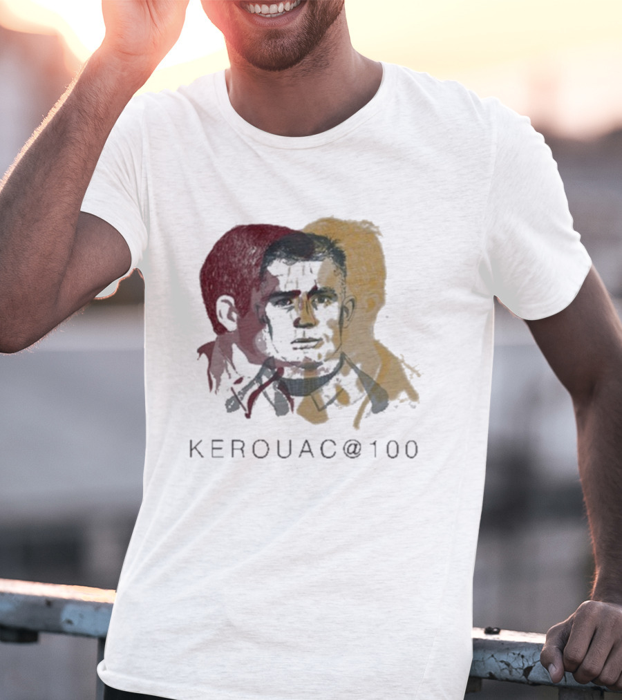 Kerouac @100 Profiles Literary Icon Centennial Tribute T-Shirt