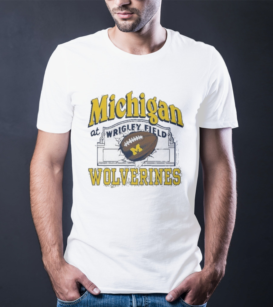 Michigan Wolverines At Wrigley Field Football Event T-Shirt