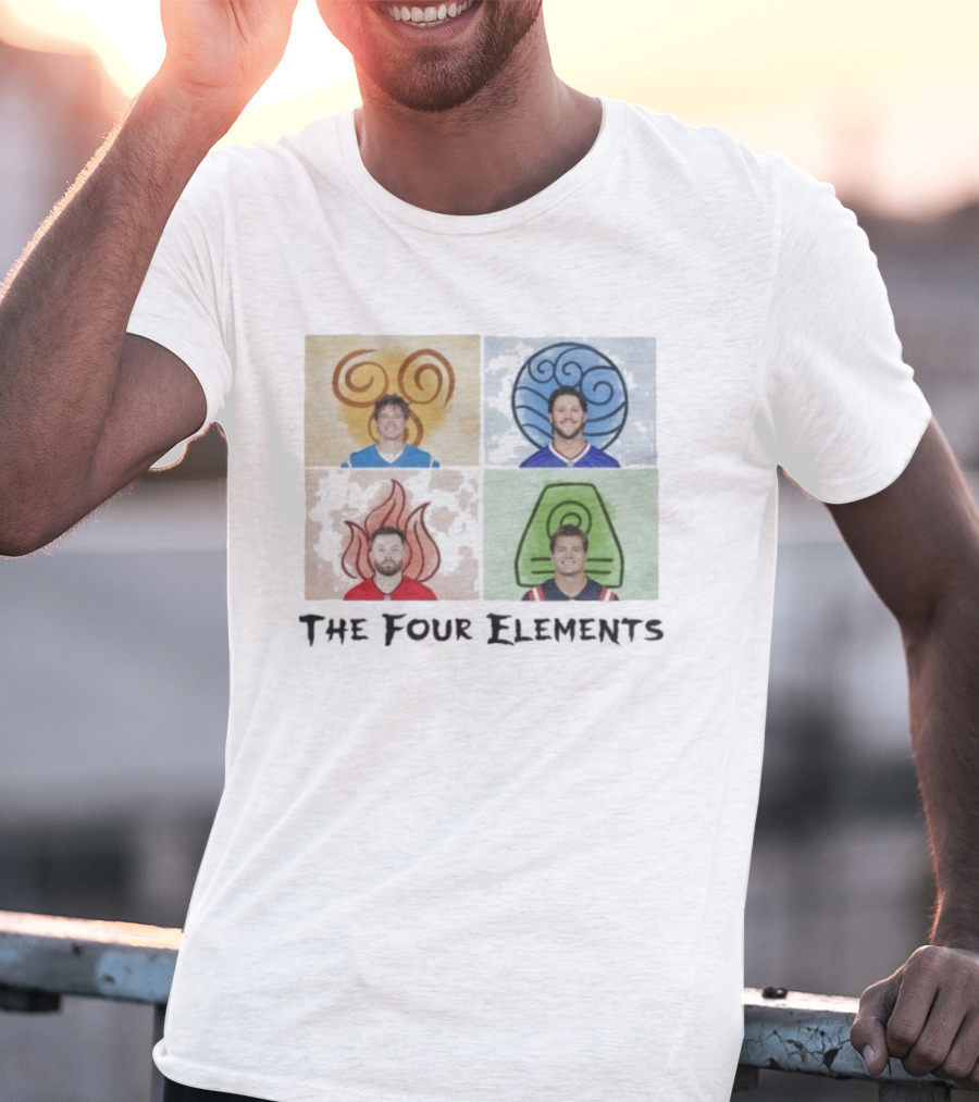 Josh Allen Drake Maye The Four Elements Quarterbacks T-Shirt