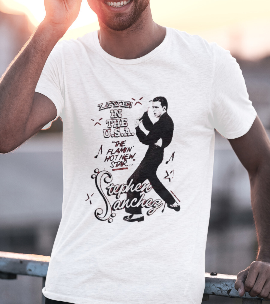 Stephen Sanchez Live In The USA Flamin’ Hot Star Retro Style T-Shirt