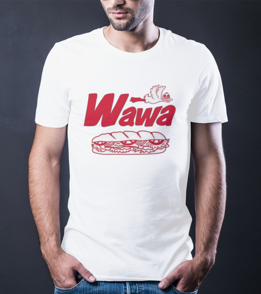 Wawa Bread Peace Bird Submarine Sandwich Flying Goose T-Shirt