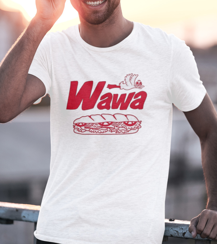 Wawa Bread Peace Bird Submarine Sandwich Flying Goose T-Shirt