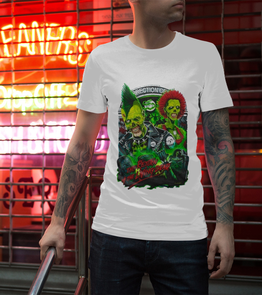 The Return Of The Living Dead Correctional Center Rot ‘N’ Roll Zombie Punk Compilation T-Shirt