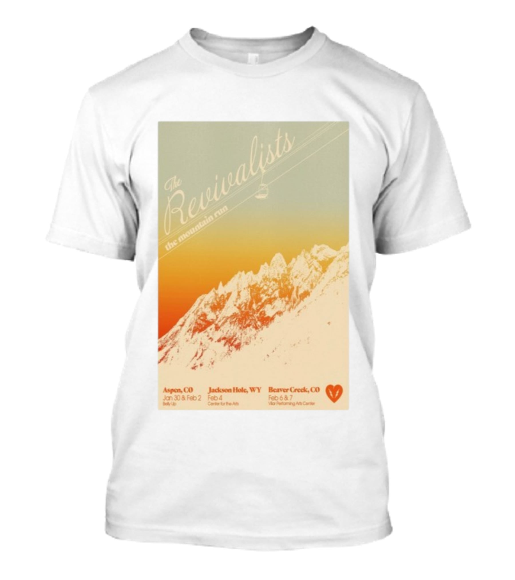 The Revivalists The Mountain Run Aspen Jackson Hole Beaver Creek 2026 T-Shirt