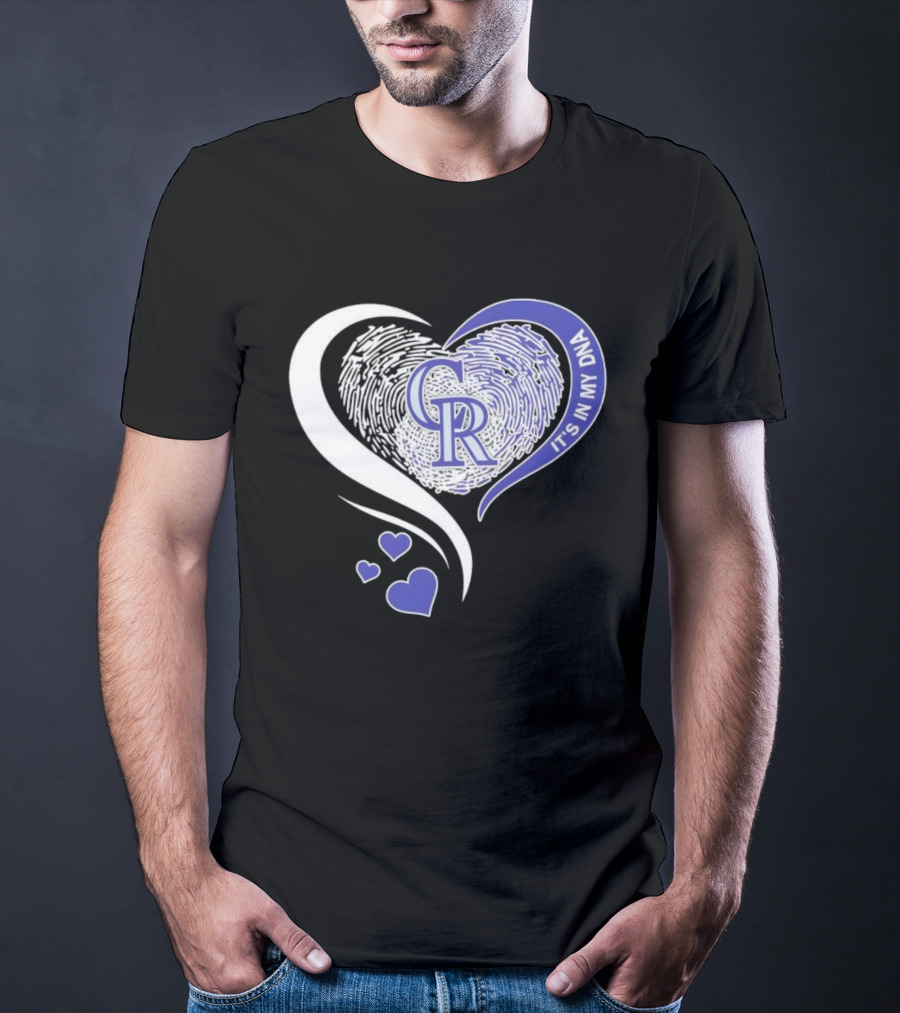 Colorado Rockies CR Heart It's In My DNA T-Shirt