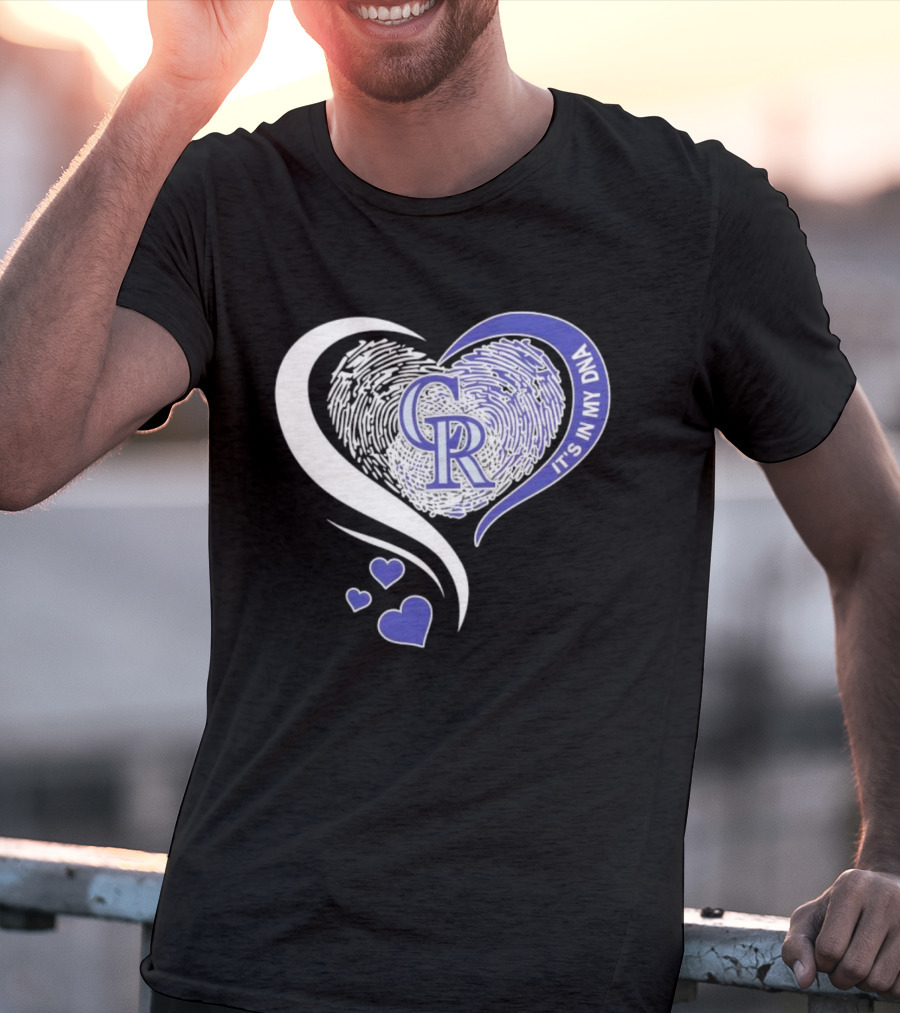 Colorado Rockies CR Heart It's In My DNA T-Shirt