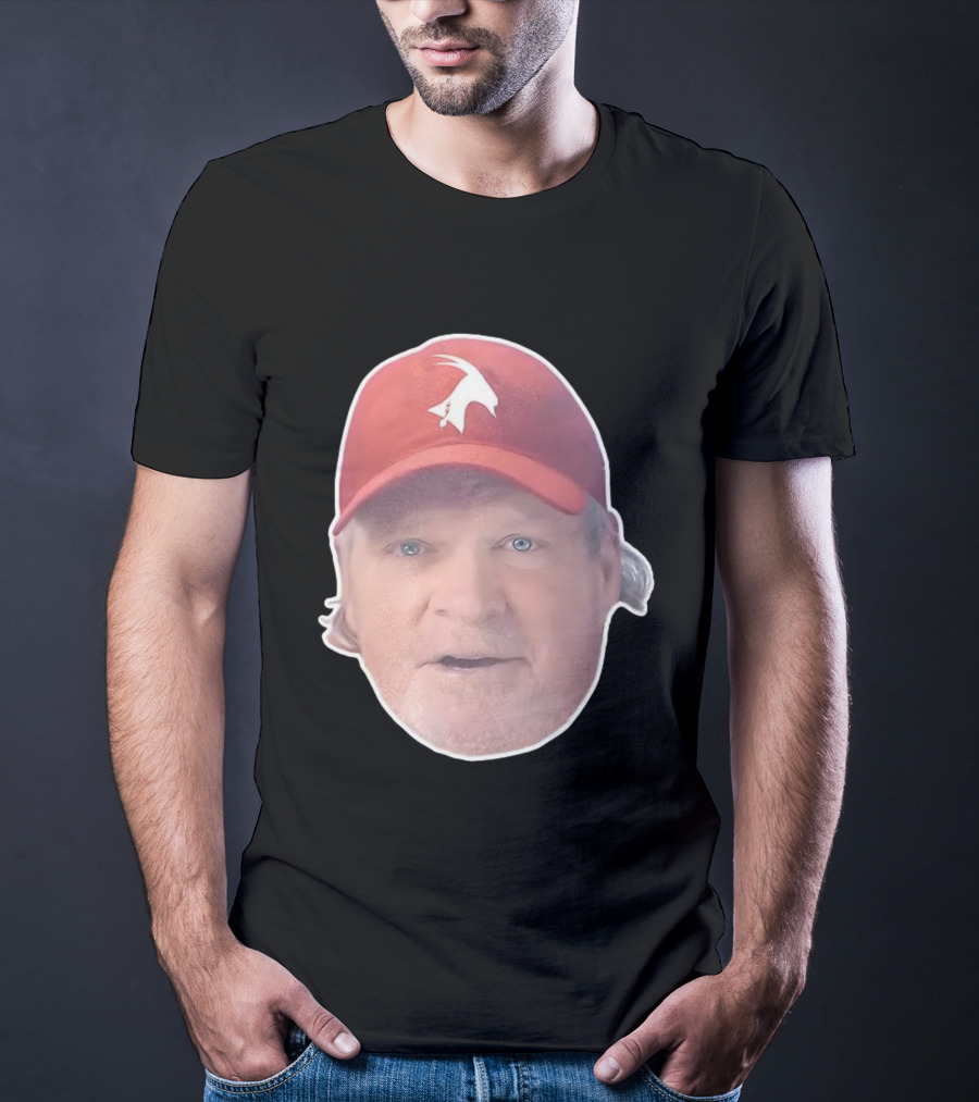 John Kruk Philadelphia Phillies Red Cap With White Goat Icon T-Shirt