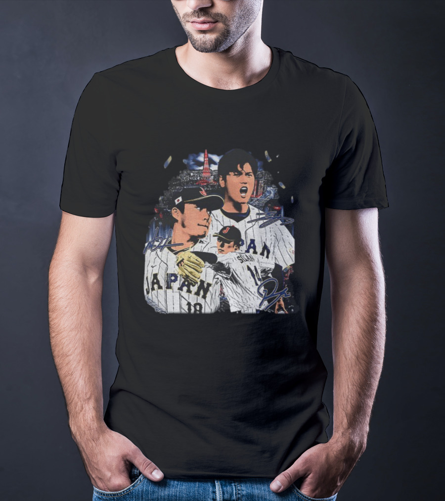 Japan Baseball Shohei Ohtani Tokyo Tower MLB Signatures T-Shirt