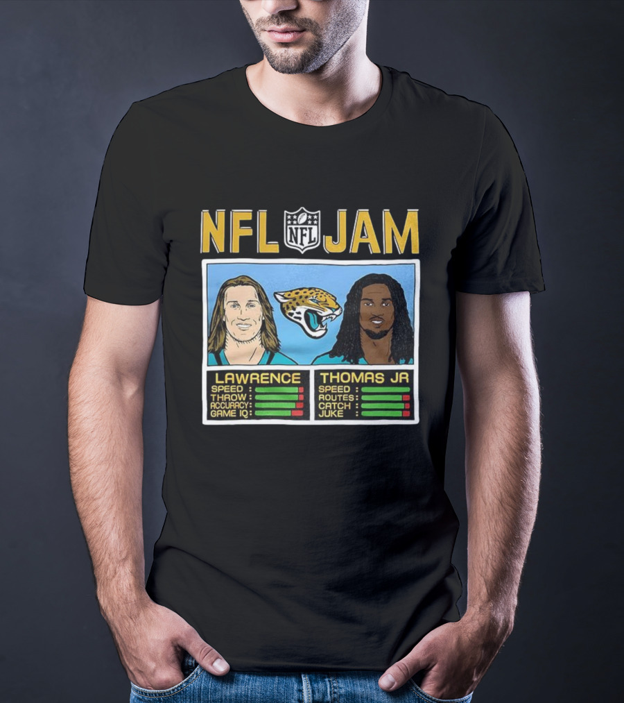 Trevor Lawrence Brian Thomas Jr Jacksonville Jaguars NFL Jam Classic Video Game T-Shirt