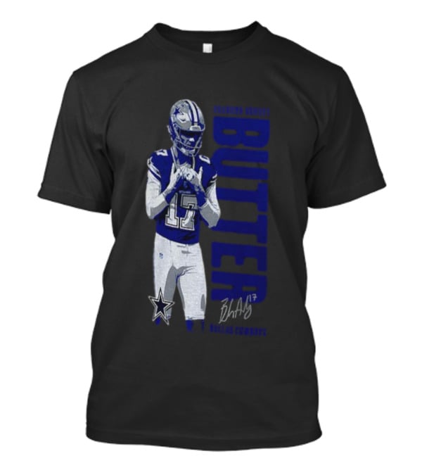 Brandon Aubrey 17 Butter Dallas Cowboys NFL Football Signature 2025 T-Shirt