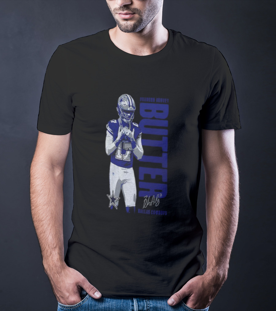 Brandon Aubrey 17 Butter Dallas Cowboys NFL Football Signature 2025 T-Shirt