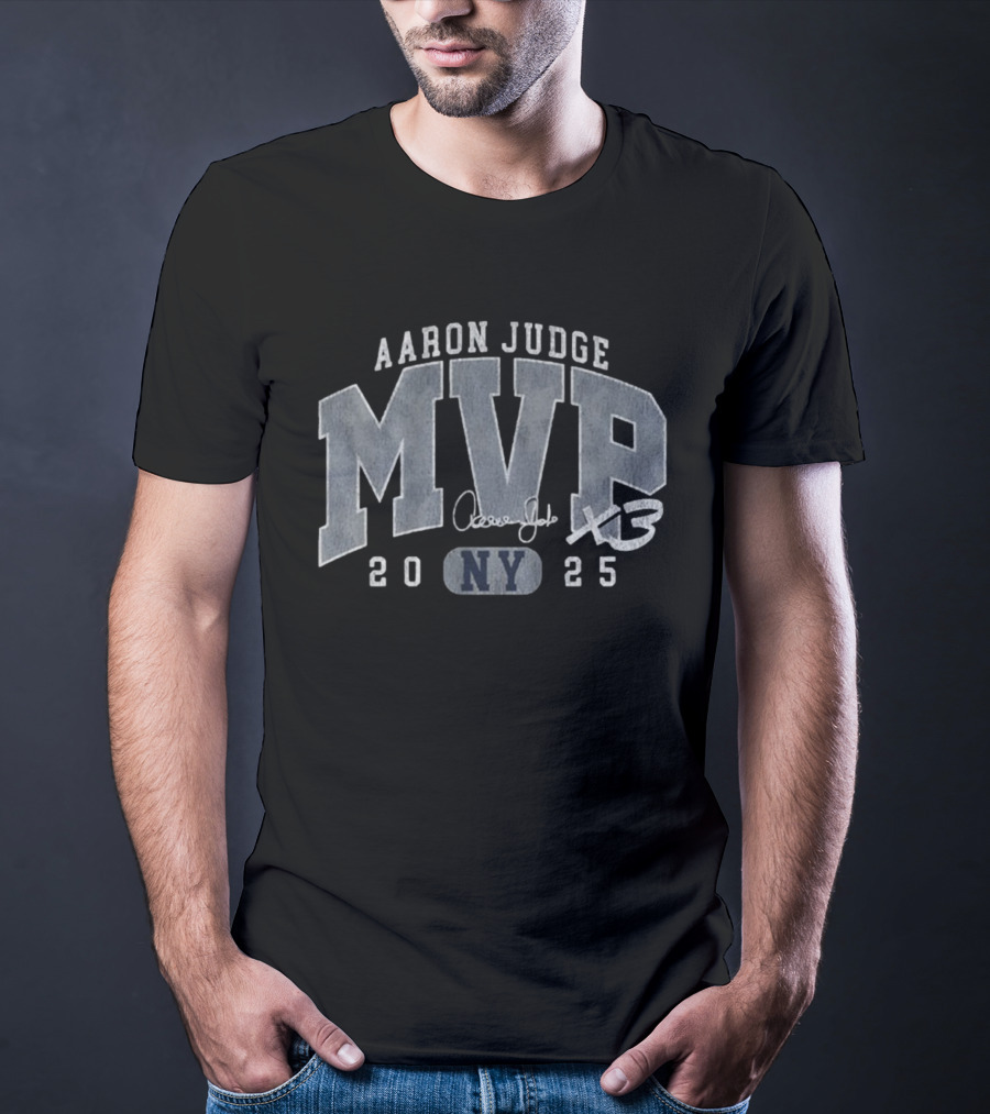 Aaron Judge MVP X3 NY Yankees 2025 Baseball T-Shirt
