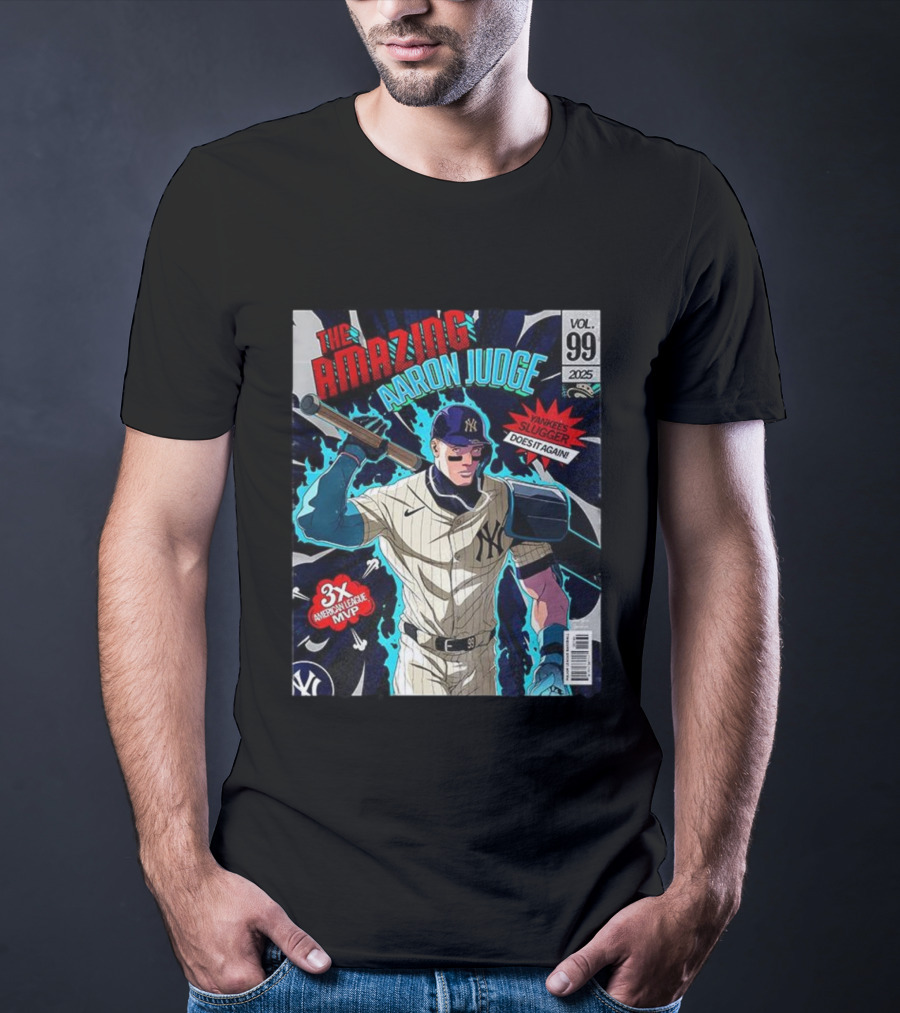 The Amazing Aaron Judge Yankees Slugger 3x American League MVP Vol 99 2025 T-Shirt