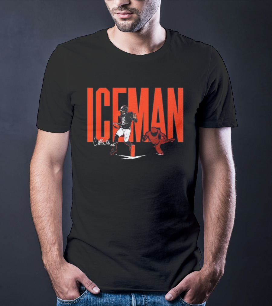 Caleb Williams Iceman Chicago Bears Football 18 Signature T-Shirt