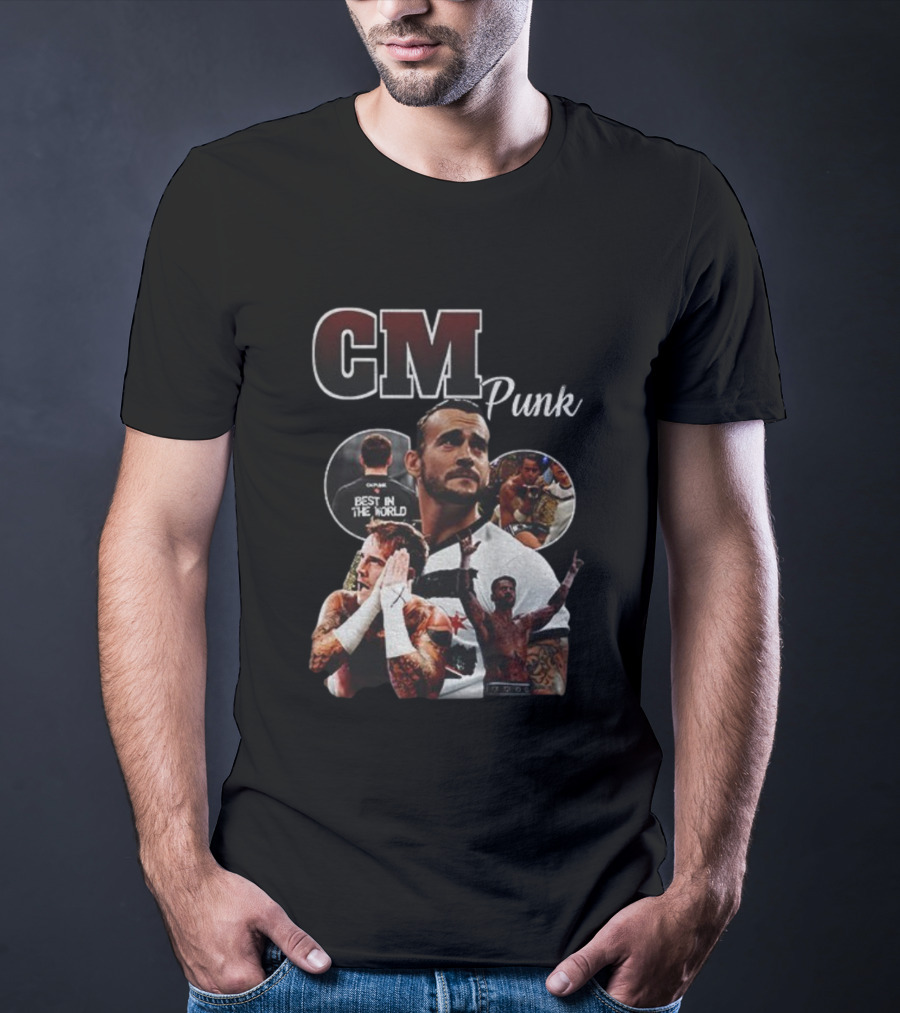 CM Punk Best In The World 90s Vintage Bootleg WWE T-Shirt