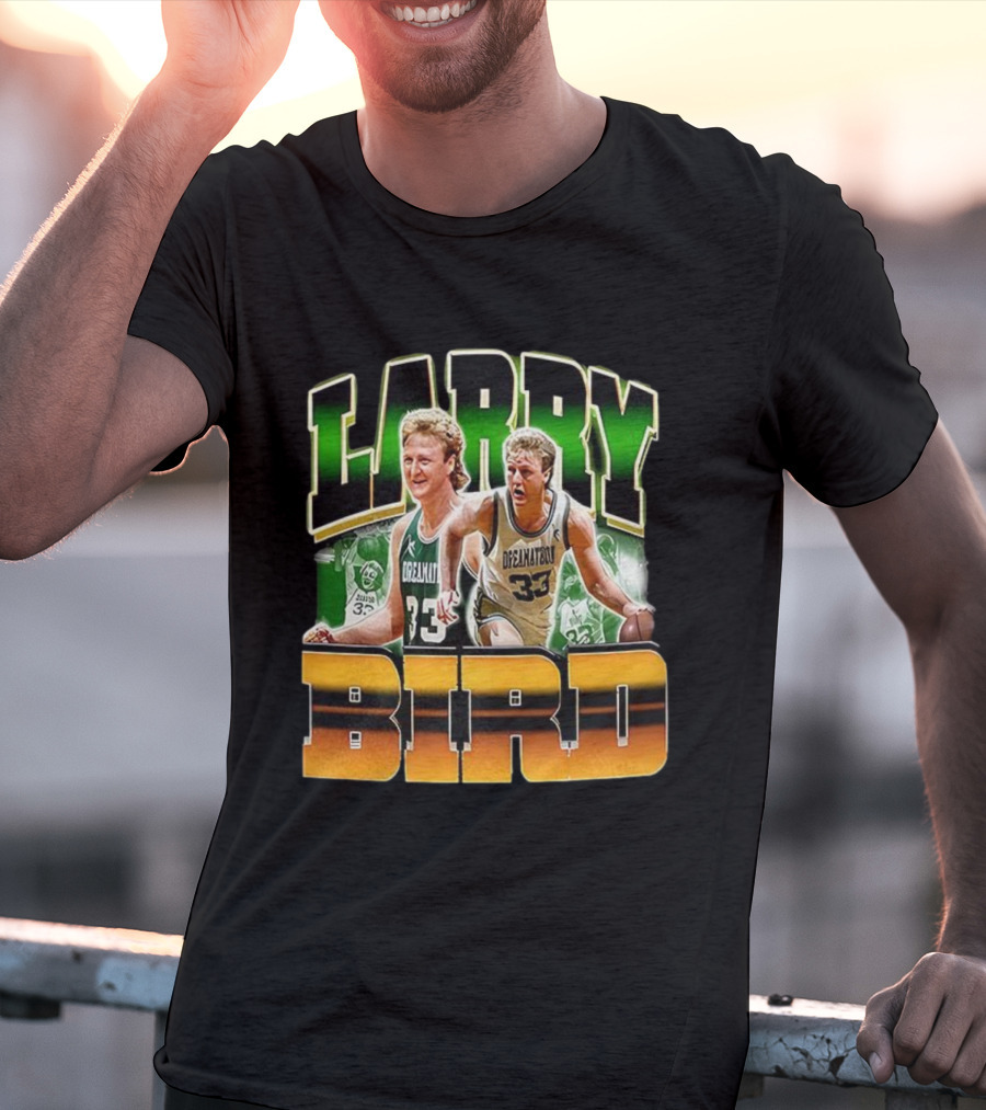 Christian Gonzalez Celtics Larry Bird Basketball Legend 33 T-Shirt